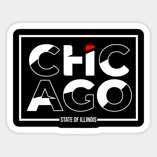 Chicago Typography design Sticker by Illusion Art